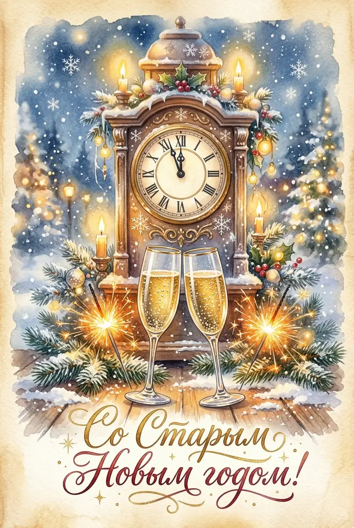 Открытки на Старый Новый год