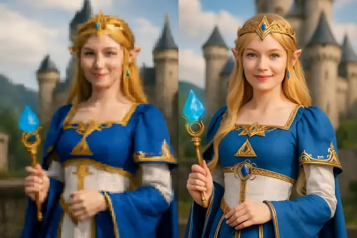 Öka fotoupplösning med AI