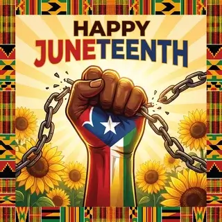 Листівка до Дня визволення від рабства (Juneteenth)