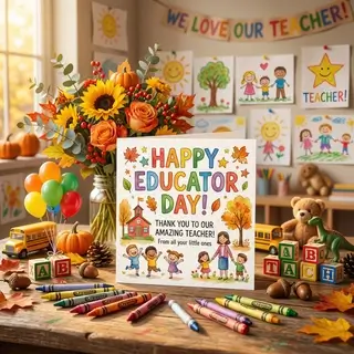 Листівка до Дня працівника освіти